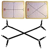 Sheet Straps Bed Sheet Holder Straps Fitted Sheet Straps Suspenders Adjustable Crisscross Band Grippers Adjustable Mattress Pad Duvet Cover Sheet Corner Holder Elastic Fasteners Clips Clippers