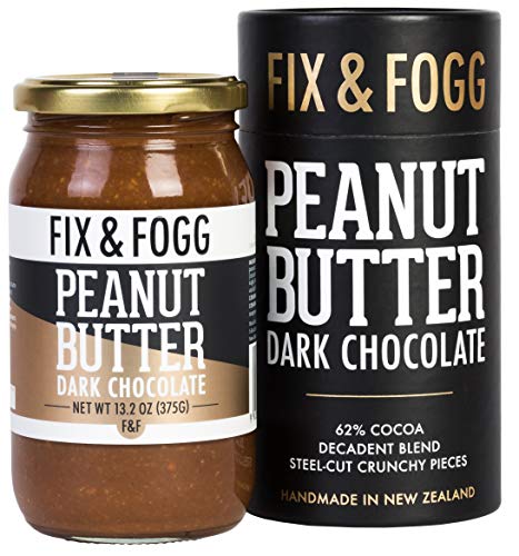 Gourmet Dark Chocolate Peanut Butter. Handmade in New Zealand from Fix & Fogg with 62% Dark Chocolate. Keto Friendly. Non-GMO. Superior Tasting Chocolate Spread. Low in Sugar (13.2 oz) (Best Butter In The World)