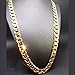 Gold chain necklace 9.1MM 24K Diamond cut Smooth Cuban Link with a. USA made