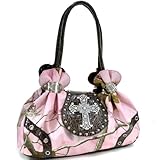 Realtree Studded Camouflage Satchel Bag with Rhinestone Cross