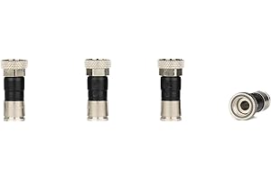 RG6 Coaxial Compression Connectors for Indoor and Outdoor with Knurled Nut - 50 pcs