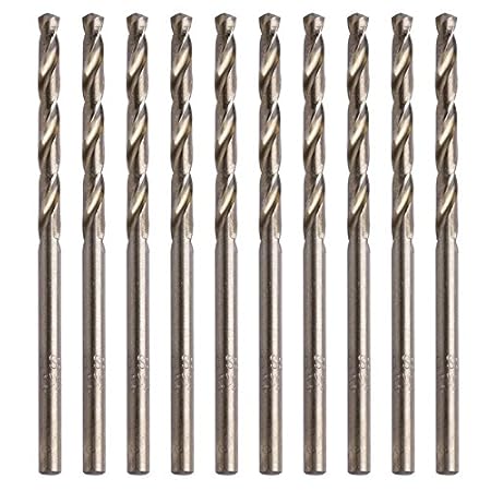 Generic 10Pcs/Set 3.2mm M35 Triangle Shank HSS-Co Cobalt Twist Drill Spiral Drill Bit