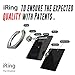 iRing Original - Include Hook Mount for Wall or Car Cradle. AAUXX Cell Phone Ring Grip Finger Holder, Mobile Stand, Kickstand, iPhone, Android, Smartphones, Tablets.(Jet Black)