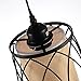 HMVPL Vintage Pendant Lighting Fixture with Plug in Hanging Cord and Dimmer Switch, Farmhouse Cage Hanging Chandelier Industrial Swag Ceiling Lamp for Kitchen Island Dining Table Bed-Room Entryway