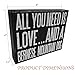 JennyGems Bernese Mountain Dog Gifts, All You Need is Love and a Bernese Mountain Dog, Shelf Decor and Wall Hanging, Made in USA