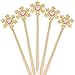 XiangGuanQianYing Princess Party Supplies Princess Wands Snowflake Wands with Pink Ribbons Party Favors (10 Pack)
