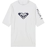 Roxy Girls Short Sleeve Whole Hearted Rashguard Shirt, UPF 50+ Sun Protection, Quick Dry