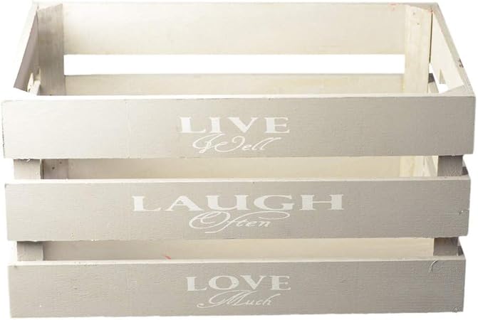 tapidecor Caja Madera Rectangular Gris 3 Listones SIN Tapa 35X25X18: Amazon.es: Hogar
