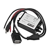 DROK 200102 DC-DC Buck Converter 3A Adapter Power Supply Module Step Down Regulator 12V/24V/36V to 5V Transformer with USB+Micro USB MP3 MP4 Car Displayer GPS
