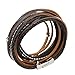 Jenia Women Star Multi-layer Leather Bracelet Braided Wrap Bangle Cuff Alloy Magnetic Clasp