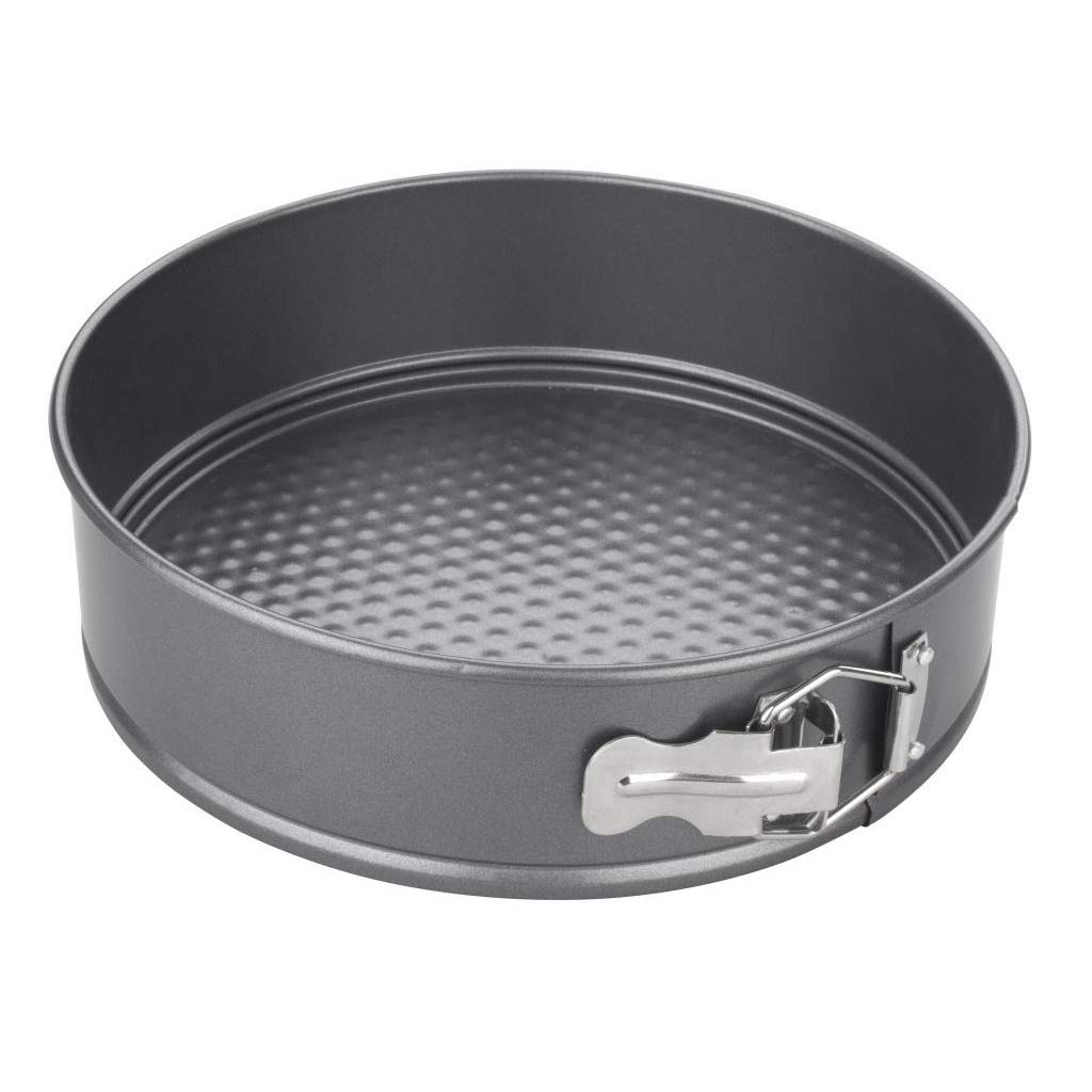 Chef Aid Non-Stick Spring Form Cake Tin, Round Cake pan with Loose Base for Easy Release, Fridge and Freezer Safe,Grey, 22.6 x 6.8 cm