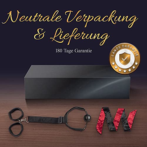 Sex Bondage Sets BDSM Fesselset mit Handschellen Halsband Mouth Gag Ball Extrem Sexspielzeug für Paar Einstellbar BDSM Bondage Satz mit Seide Augenbind