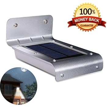 Aluvee Security Solar Motion Lights Outdoor 16 LED Waterproof Wireless Solar Powered Night Light Motion Sensor Light for Patio Deck Yard Driveway Fence Garden for Kids Nursery Bright Wall Lamp