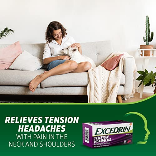 Excedrin Tension Headache Relief Caplets Without Aspirin for Head, Neck