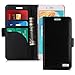 FYY [Genuine Leather Wallet Case for Apple iPhone 8 Plus 2017/iPhone 7 Plus 2016, Handmade Flip Folio Wallet Case with Kickstand Card Slots Magnetic Closure for iPhone 8 Plus/iPhone 7 Plus Dark Black
