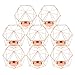 FLAMEER 8-Set Geometric Polished Tealight Candle Holder Table Top Centerpiece Weddings Events Parties Decor - Rose Gold