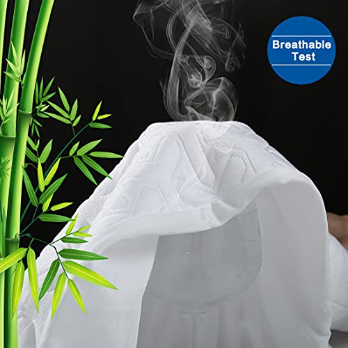 MERITLIFE Premium 100 Waterproof Queen Size Mattress Protector Cooling