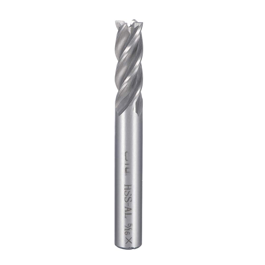 Sourcingmap 5/16" Cutting HSSAL Spiral Drill Bit Straight End Mill Cutter 4 Flute with 5/16" Shank