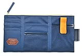 iSuperb Car Sun Visor Organizer Canvas Multi-function Space Card Phone Storage Pouch Bag 11.4x5.5inch(Dark Blue)