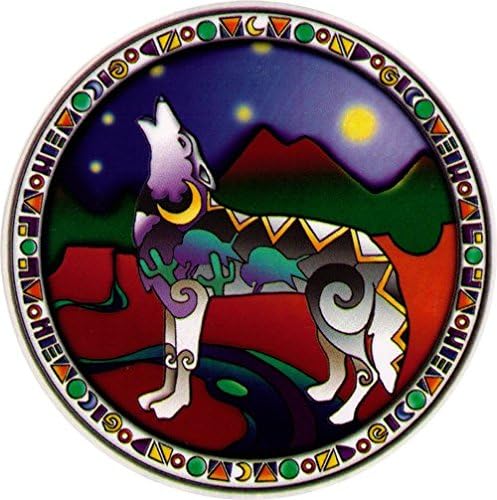 Wolf Song – Environmental Window Sticker / Decal - Circular 4.5” Translucent