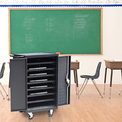 image for Pearington 12-Device Mobile Charging and Storage Cart for iPads, Table