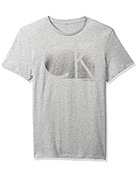 Calvin Klein - Camiseta de manga corta para hombre, diseño de rayas, cuello redondo