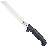 Mercer Culinary M22508 Millennia Black Handle, 8-Inch Wavy Edge, Bread Knife