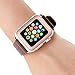 SUPTMAX Screen Protector for Apple Watch 38mm Full Coverage [Anti-Scratch] Cover for Apple Watch Tempered Glass Screen Protector for Apple Watch (38mm Rose Gold)