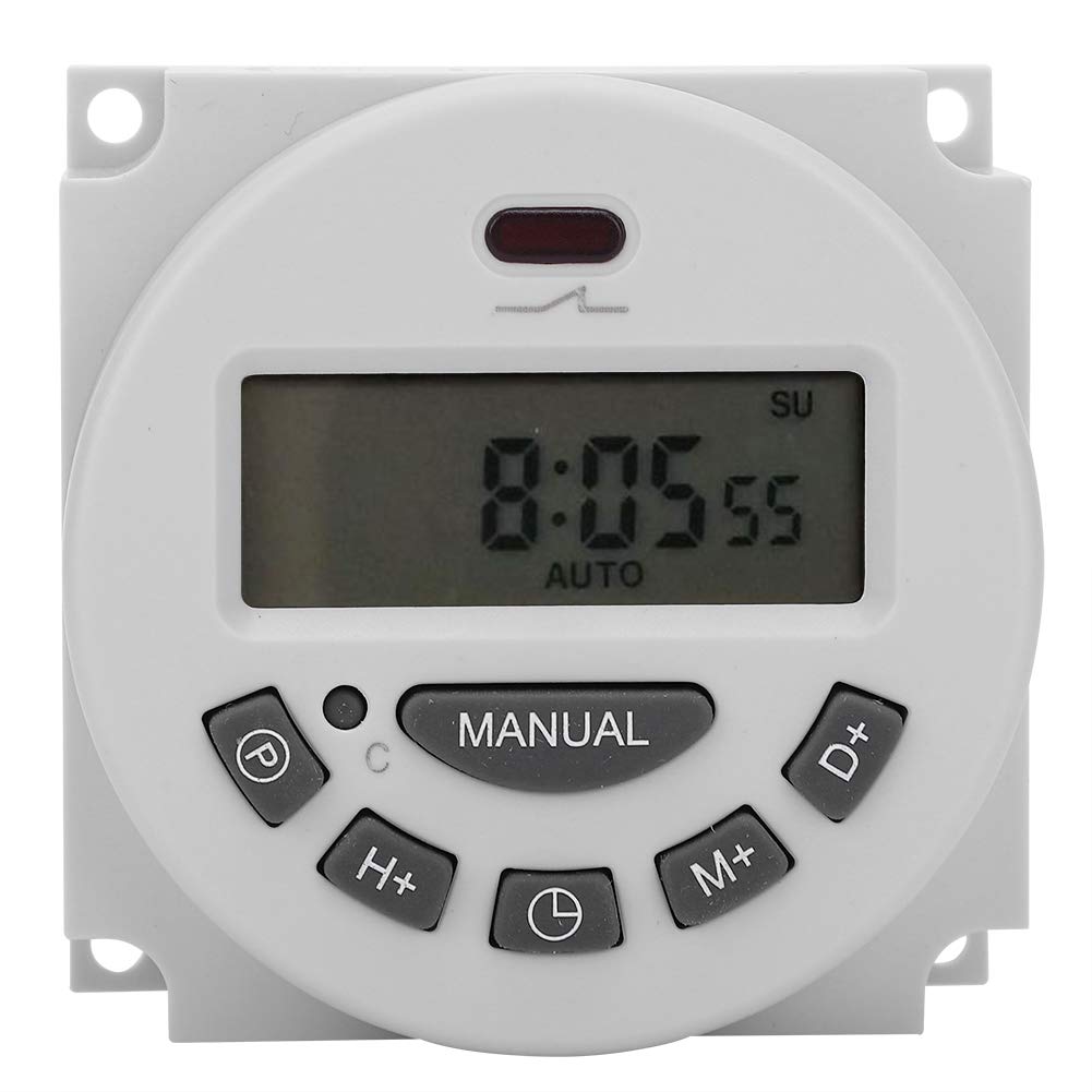 Timer Switch, L701‑12V High Precision Intelligent Digital LCD Timer Switch, Micro‑Computer Control Electronic Timer, 180 Days Memory, for Light Box, Broadcasting Equipment and electrical appliances