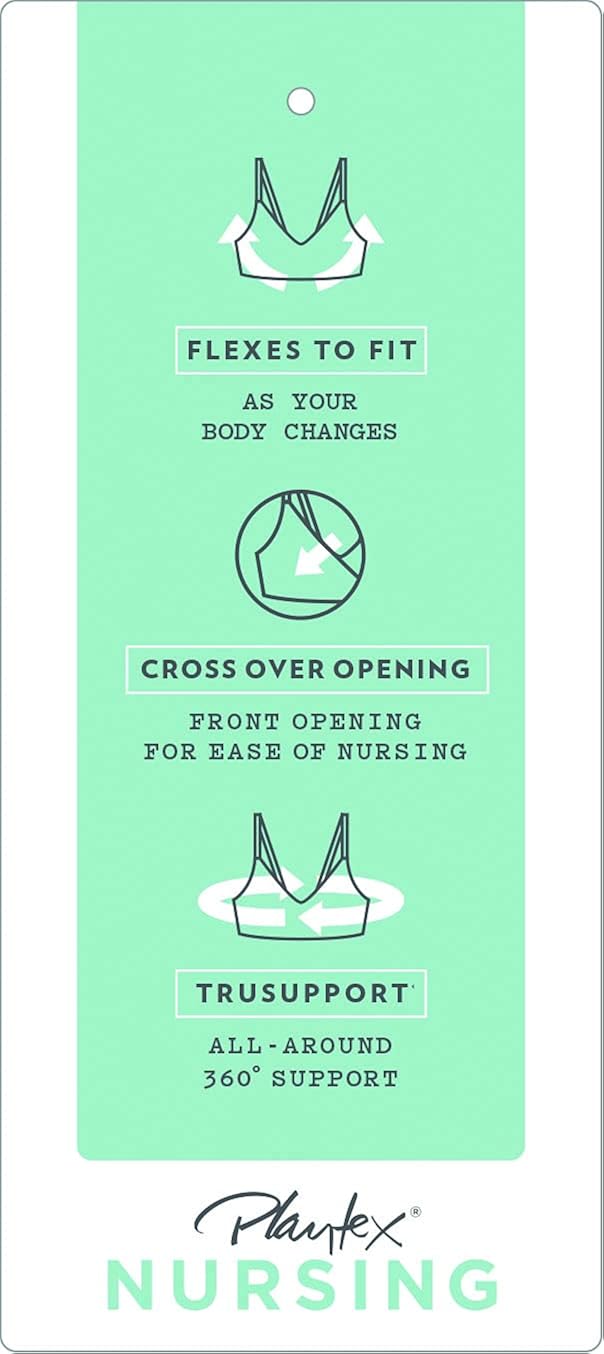Playtex Women's Maternity & Nursing Cross Over Sleep Wirefree Bra Us4960 2-Pack at  Women’s Clothing store