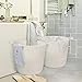 INDRESSME XL Cotton Rope Storage Basket Baby Laundry Basket Woven Baskets with Handle for Diaper Toy Off White Home Decor 16.0