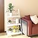 Furinno FNCP-33037 3-Tier Solid Pine Wood Outdoor Plant Shelves