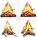 Tatuo 3 Sets Fake Fire Fake Flame Camping Decoration 12 Inch 3D Cardboard Campfire Centerpiece Artificial Flames Campfire Party Decoration for Camp Bachelorette Christmas Party
