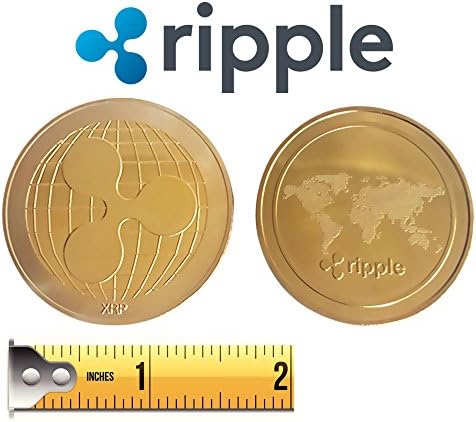 Golden Plated Ripple Coin-XRP Physical Metal Guritta Token ICO Digital Blockchain Crypto Currency You Hold For Commemorative Collection In Plastic Holder Cases|Great Funny Gift For Boy/Girl/Woman/Man
