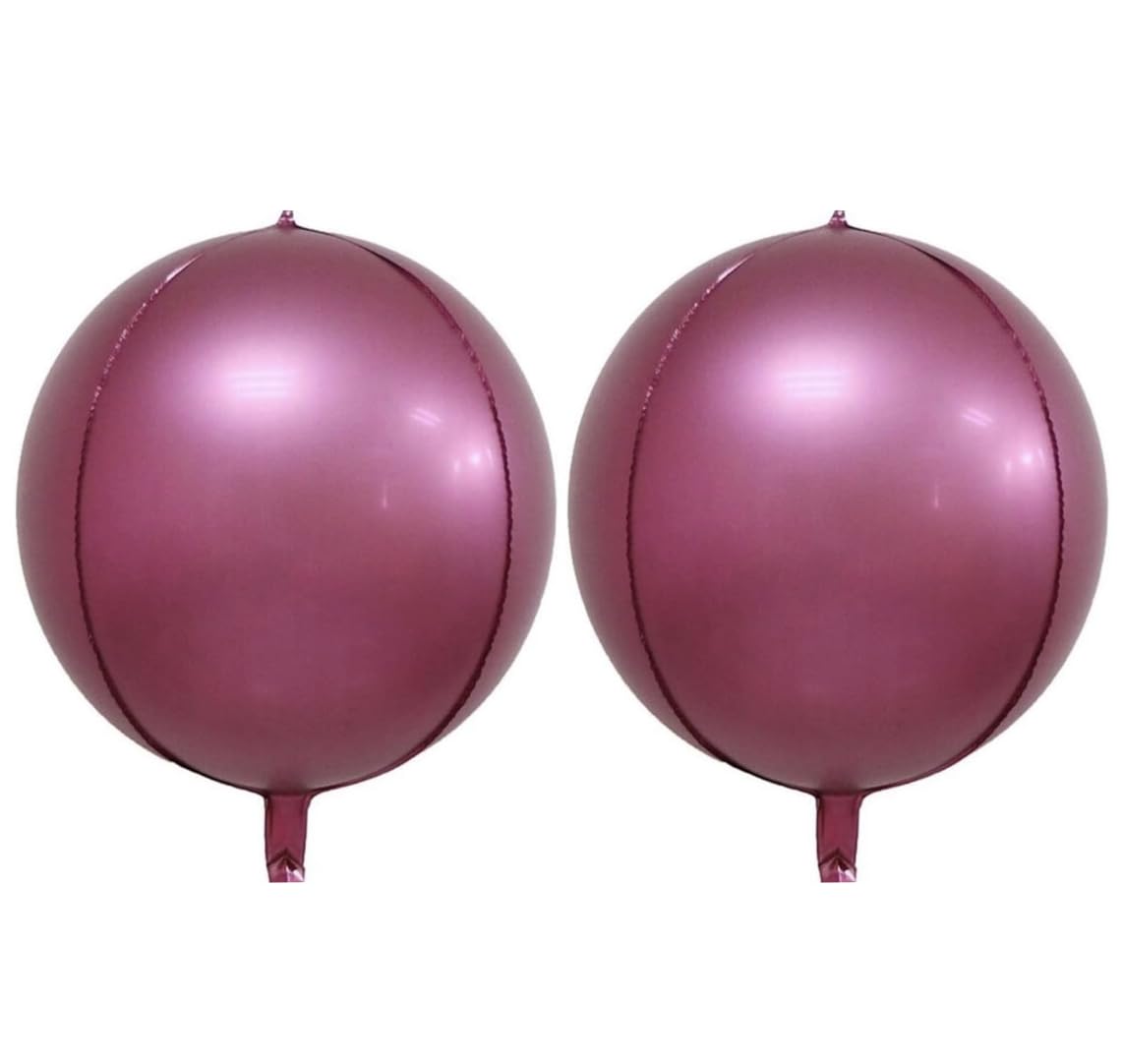 Metallic Pink 4D Foil Balloon, 55cm (2 pack)