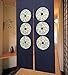 LIGICKY Japanese Style Noren Doorway Curtain Six Coins Pattern Tapestry for Home Decoration Blue 33.5
