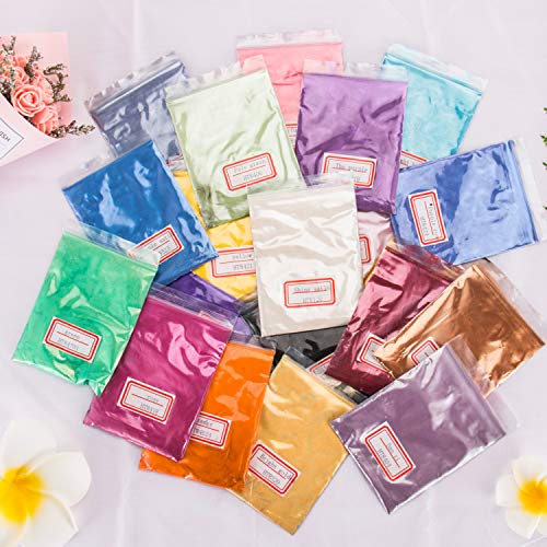 Mica Powder for Epoxy Rsin,Natural Mica Pigment Powder for Soap Making Colorant,Candle Making