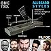 PILPOC Beard Shaping Tool, Beard Shaper Lineup, Beard Template Stencil, Premium Quality, Goatee, Mustache, Cheek Line, Neck Line, Forehead, Sideburns, Guide, Exclusive Package & E-Book (ULTIMATE)