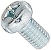 Steel Pan Head Machine Screw, Zinc Plated, Meets JIS B1111, #3 Phillips Drive, M6-1 Thread Size, 12 mm Length, Fully Threaded, Imported (Pack of 25)