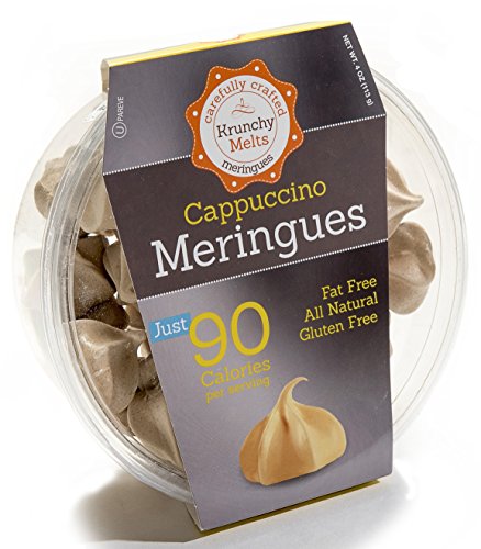 Krunchy Melts â€“ Original Meringue Cookies â€“ Cappuccino Flavor â€“ 4 Oz Tub