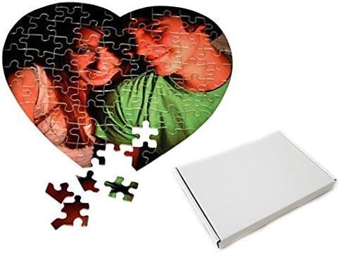 Customised Jigsaw Puzzle * A3 A4 Heart * Your Own Photo Picture Custom Gift, Puzzle:Heart (incl. White Box)