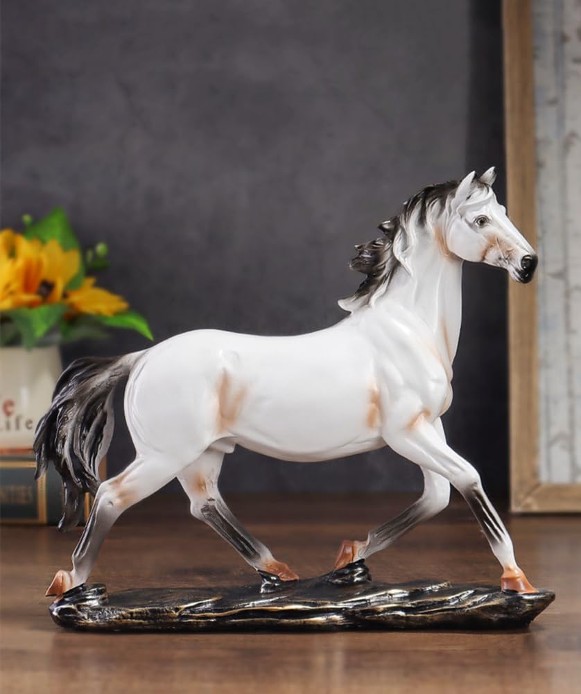 JXCBXJ Horse Resin Statue,Home Animal Decor,Horse Art Figurine Decorative Sculpture,for Home Office Decoration Gift.