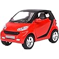 NC Red Pull Back Car Diecast Car Model Collectible Toy Scale 1/32 for Smart Fortwo