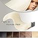 Tape in Human Hair Extensions Platinum Blonde 16 inch 20pcs 50g Long Straight Remy Hair Double Sided Tape on(16'' #60)+10pcs Free Tapes