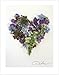 Love - Violet Flower Heart Poster Print. 11x14. Best Quality Gifts in The Heart Collection. Unique Birthday, Christmas & Valentines Gifts for Women, Men & Kids of All Ages