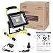LED Work Light 50W 5500LM Portable Outdoor Flood Light 6000K IP66 Waterproof Camping Security Lights for Outdoor Lighting/Hunting/Camping/Hiking/Car Repairing (Yellow)