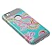 AnnBay iPhone 6 Plus /6s Plus Case 5.5 Inch,High Impact Hard Hybrid Dual Layer Heavy Duty Case Armor Cover with Totem Flower Pattern - Gray