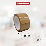 1ABOVE Brown Packing Tape 3 Rolls 48mm x 66m 54 micron Heavy Duty view 3