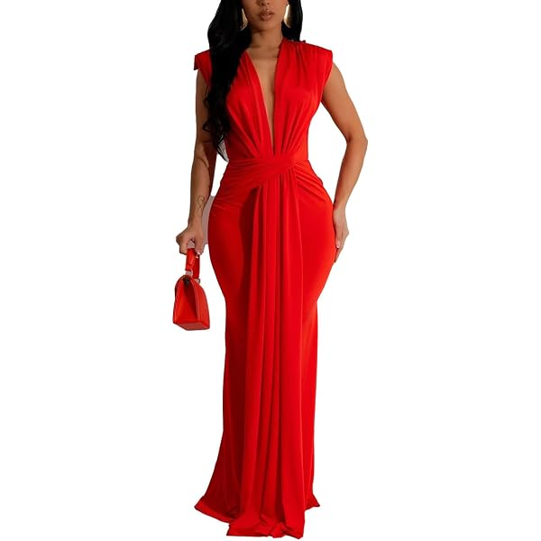 Amazon.com: ZYTECO Women's One Shoulder Pleated Satin Dress Summer Twist  Maxi Dress Flowy Cocktail Party Dress,Blue,M : Clothing, Shoes & Jewelry