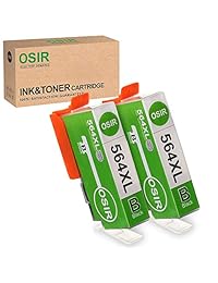 Cartuchos de tinta de repuesto, compatibles con HP 564XL, Negro